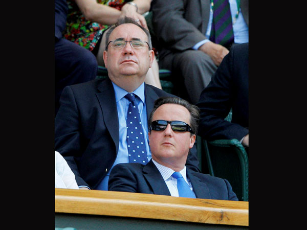 British PM David Cameron watches the final