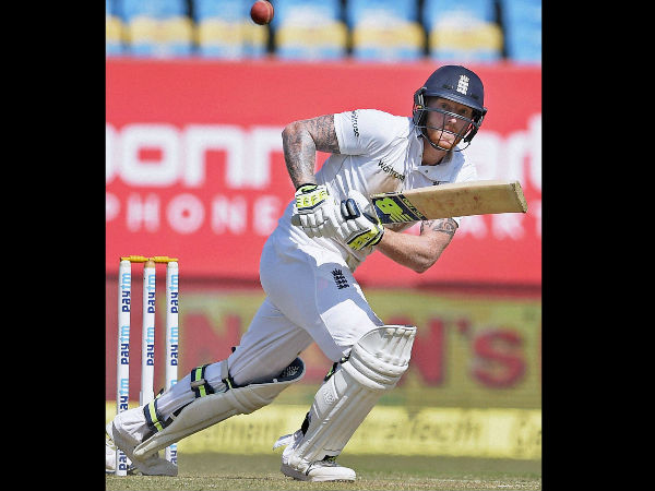 Ben Stokes plays a shot