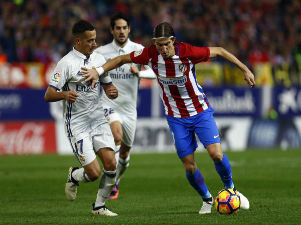 Felipe Luis (right)