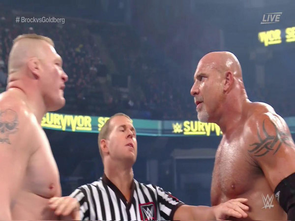 Brock Lesnar (left), Goldberg (Image courtesy: WWE Universe)
