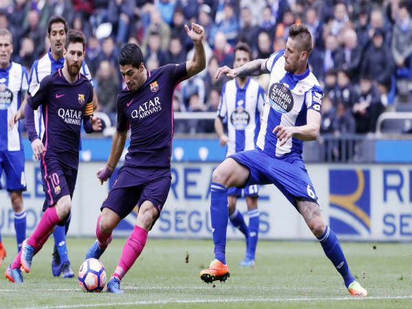 Luis Suarez scored the equaliser (Image courtesy: Barcelona Twitter handle)