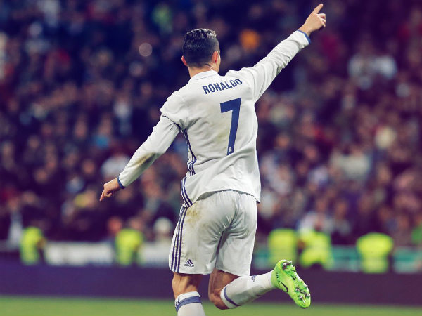 Cristiano Ronaldo celebrates (Image courtesy: Real Madrid Twitter handle)