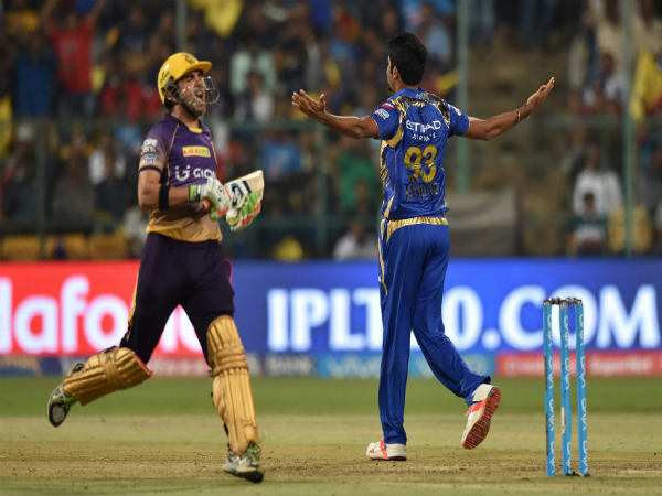 Gautam Gambhir (left) disappointed after getting out