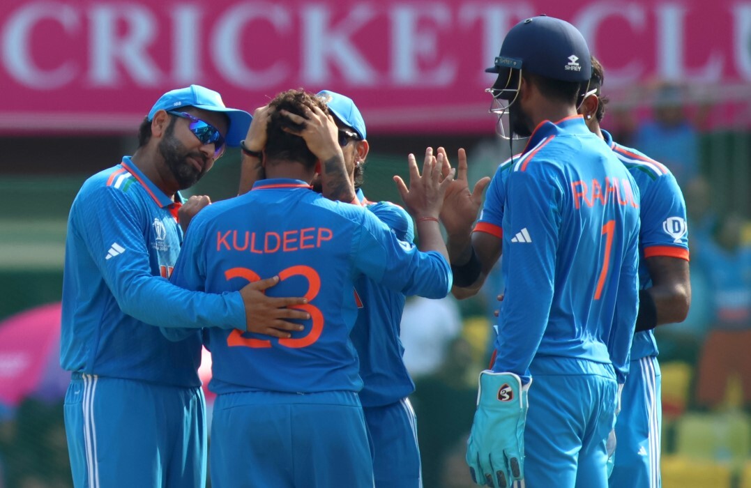 Ind VS Aus Photos ICC World Cup 2023 Match 5 Australia Score 199 In