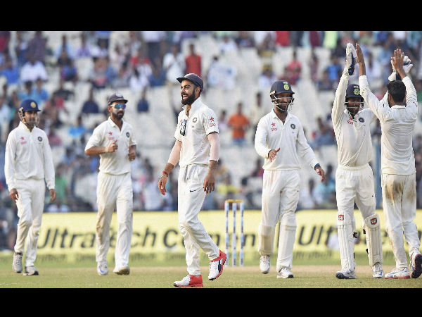 Team India celebrates victory
