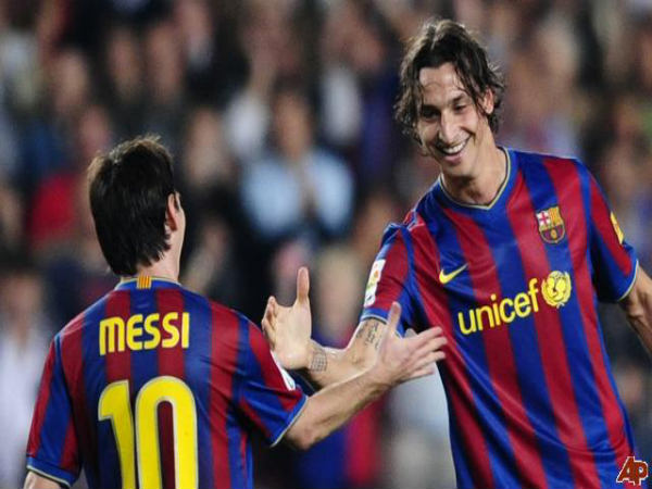 Lionel Messi's 100th goal for FC Barcelona (Image courtesy: UEFA.com)