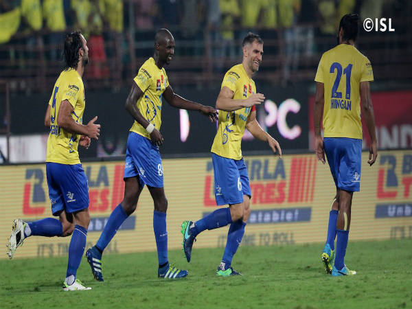 Kerala Blasters players celebrate