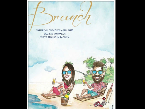 Yuvraj-Hazel's wedding invitation card