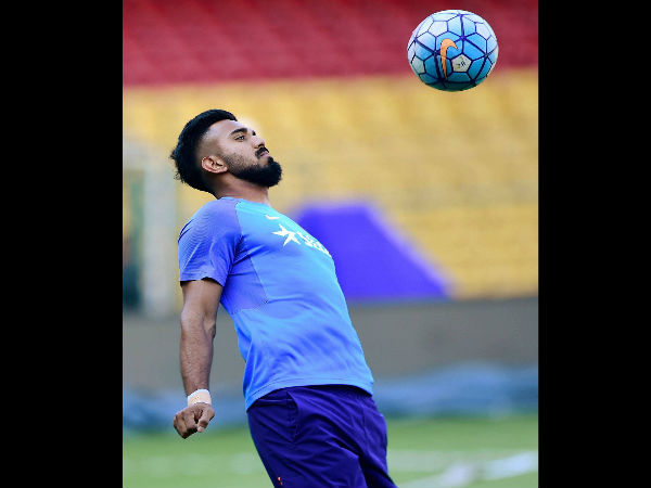 Rahul plays football