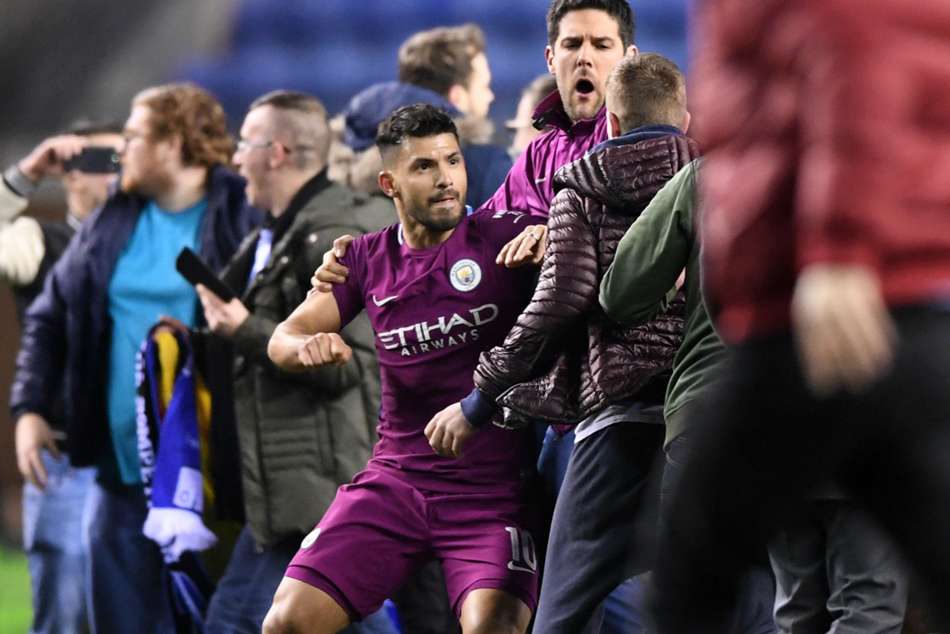 Sergio Aguero Lashes Out Fa Cup Wigan Manchester City
