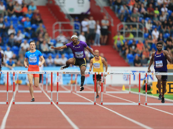 Samba's 400M hurdles win