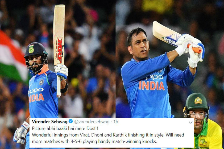 India Vs Australia Twitterati Hail Virat Kohli Ms Dhoni