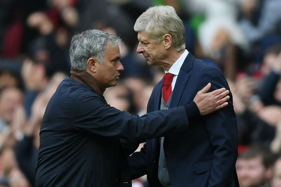 Jose Mourinho Salutes Arsene Wenger Alex Ferguson