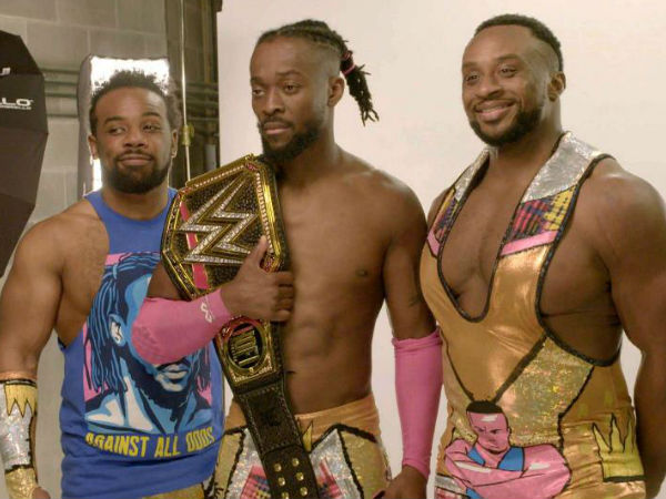 New Day celebrate Kofi Kingston’s Wrestlemania win