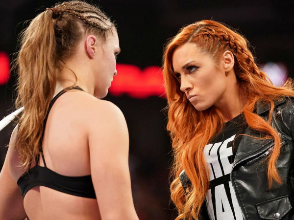 Six-woman tag team match featuring Wrestlemania main eventers