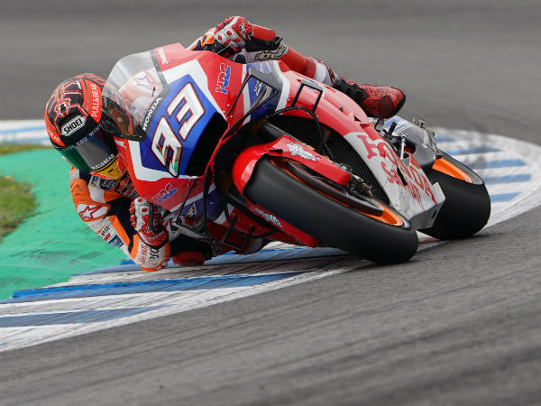 Marquez on Bradl's bike