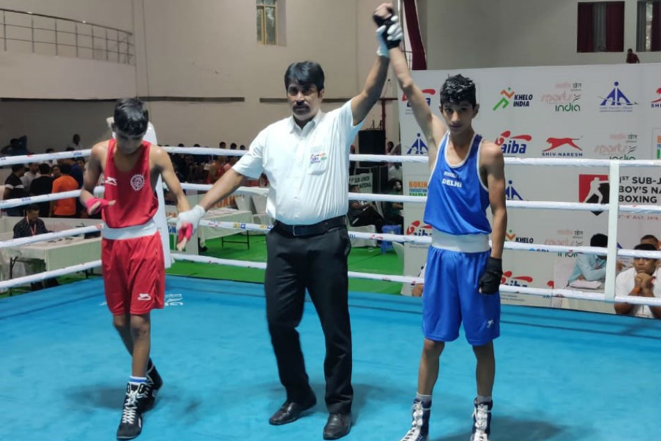 Sub Junior Boys’ Boxing Nationals Haryana's Yashwardhan Singh, Delhi's