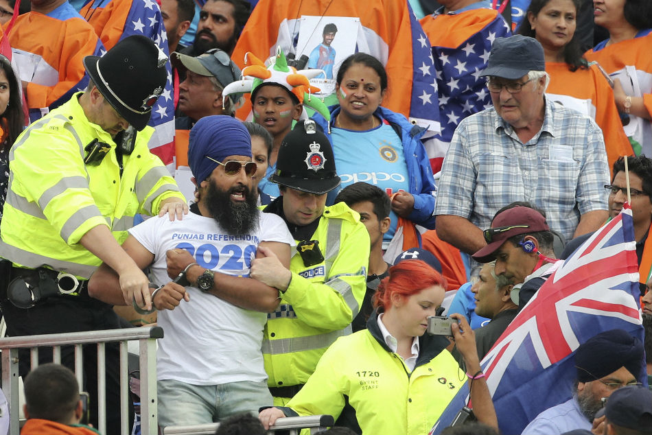 Pro Khalistan Sikh Protestors Evicted From Cricket World Cup Match