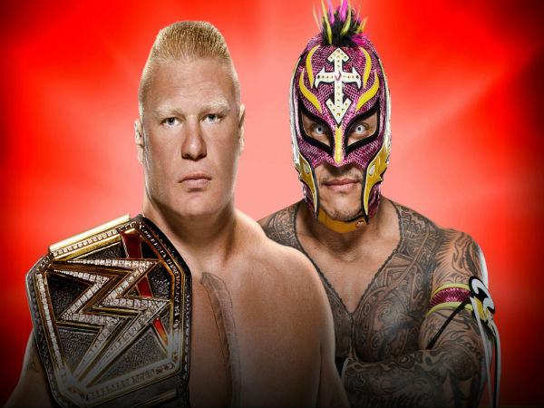 No Holds Barred Match for the WWE Title: Rey Mysterio vs. Brock Lesnar (c)