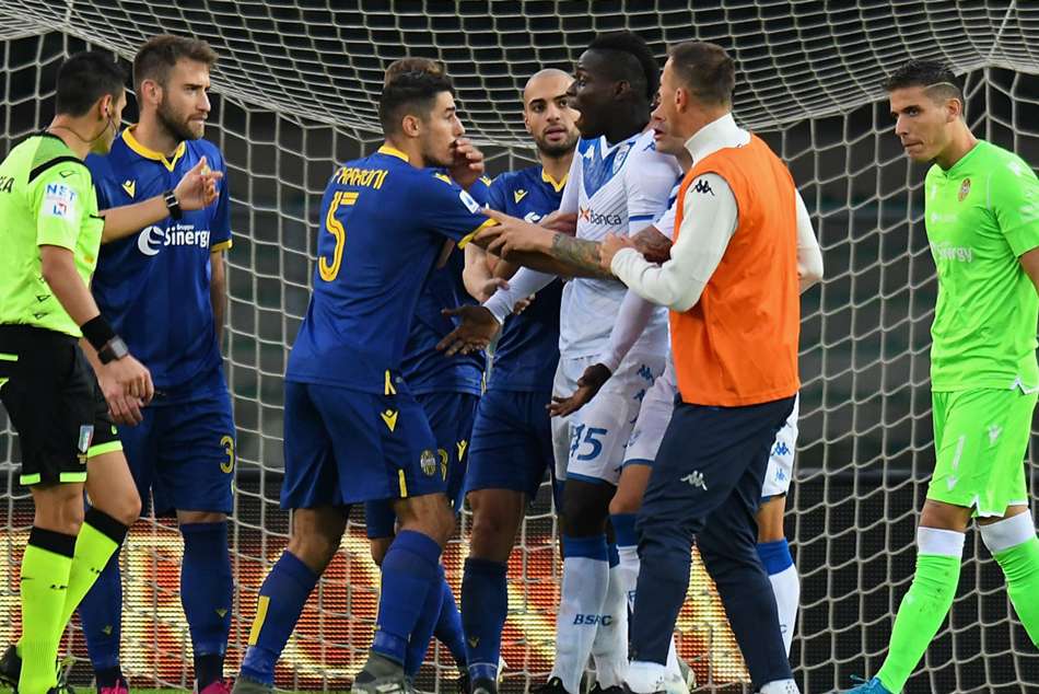 Mario Balotelli Racist Abuse Serie A Brescia Hellas Verona