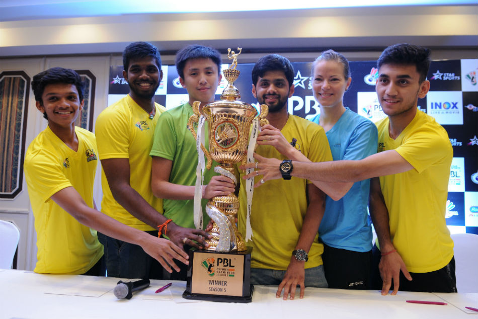 Premier Badminton League Fifth season trophy unveiled in Chennai