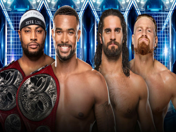 RAW Tag Team Titles Match: Murphy and Seth Rollins vs. The Street Profits (c)