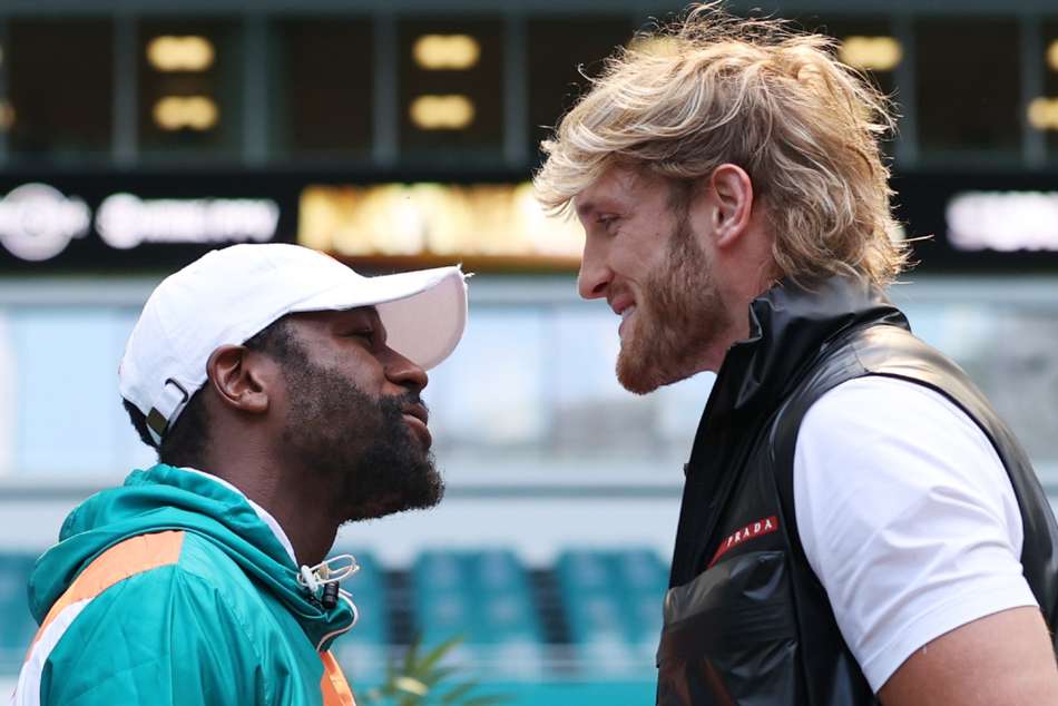 Mayweather faces off with both Paul brothers ahead of June ...
