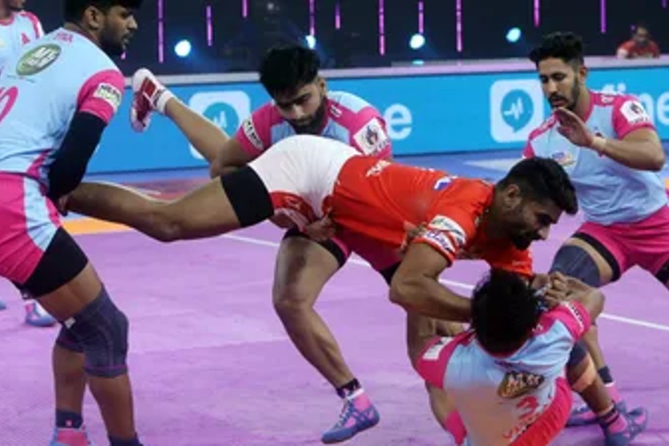 PKL: Girish Ernak's dazzling display sees Gujarat Giants beat Jaipur Pink Panthers - myKhel