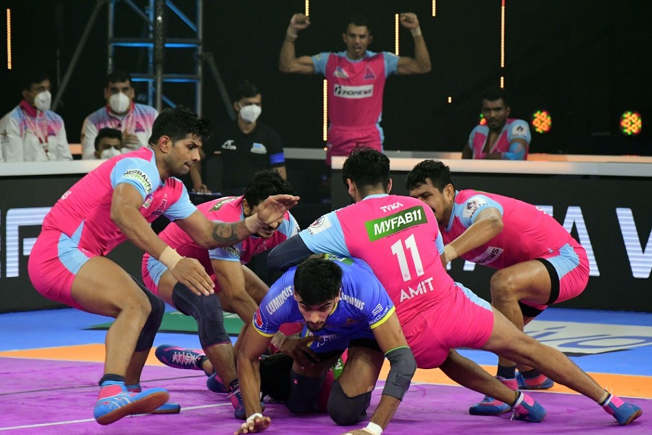 Pro Kabaddi League Pkl Season 8 Jaipur Pink Panthers Hold Tamil Thalaivas To A Thrilling Tie