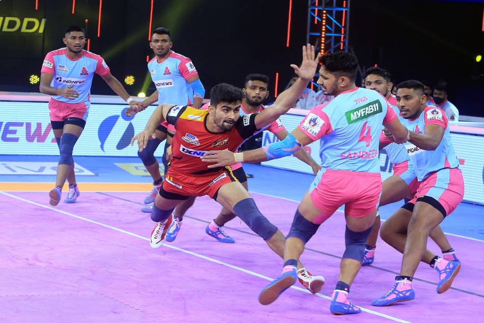 Pkl 2021 Bengaluru Bulls Beat Jaipur Pink Panthers