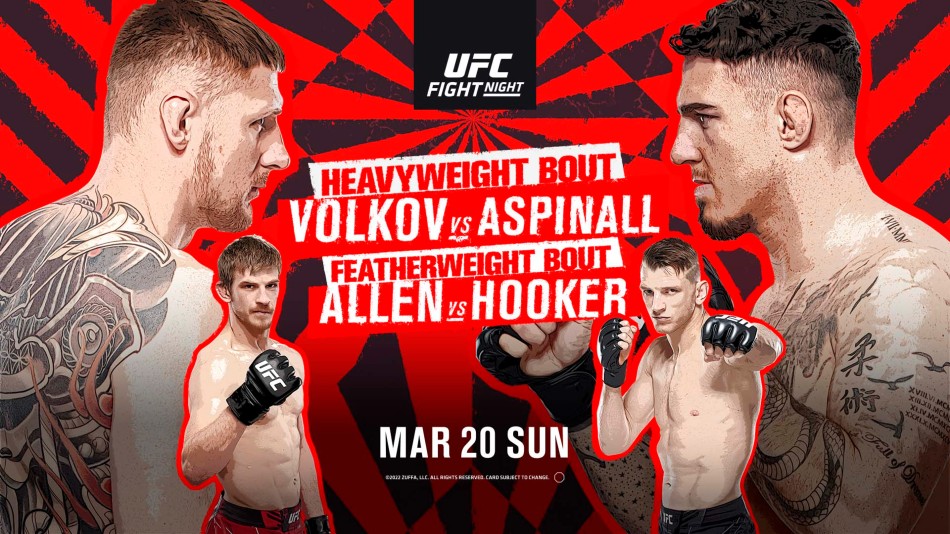UFC London 2022 Volkov vs. Aspinall fight card, date, start time in