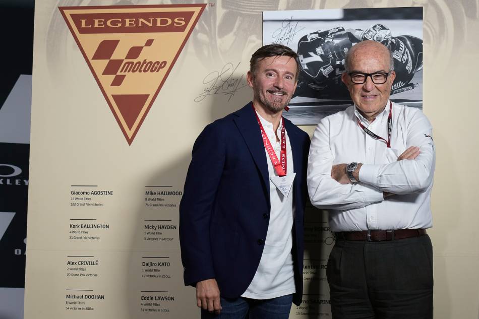 Max Biaggi and Carmelo Ezpeleta Max Biaggi and Carmelo Ezpeleta