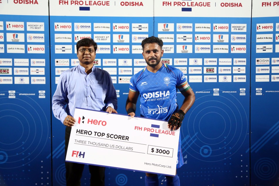 Harmanpreet Singh felicitated for being top goalscorer of FIH Men's