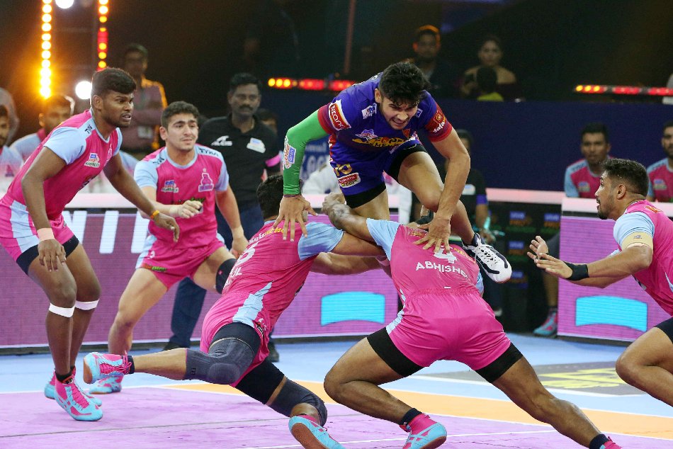 Pkl 2022 Jaipur Pink Panthers Endure Late Scare To Hold Off Dabang Delhi Kc In A Thriller