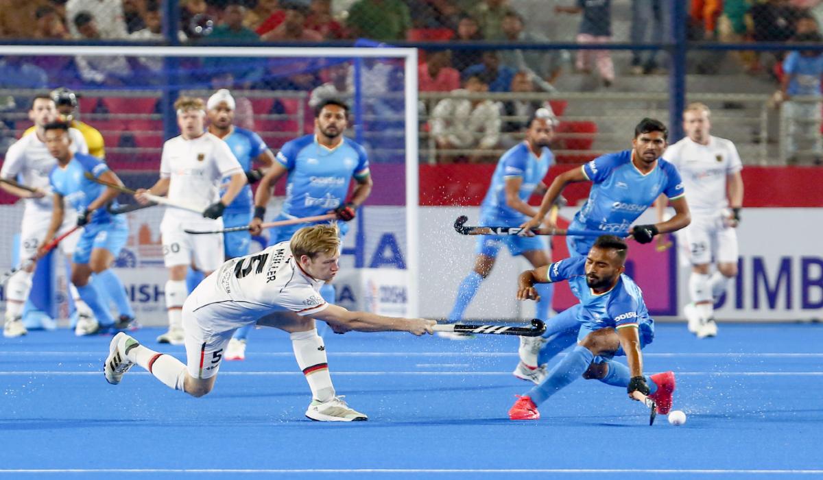 Hockey India Men S Team Impress With A 3 2 Win Against Reigning World Champions Germany