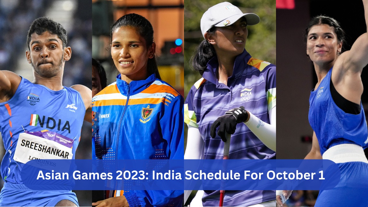 Asian Games 2023 Schedule for October 1: India's Asian Games Fixtures ...