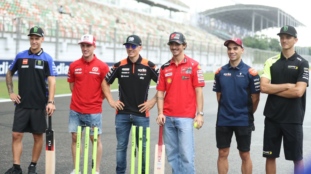 Indianoil Grand Prix Of India Motogp Riders Play Cricket Experience Indias Vibrant Culture