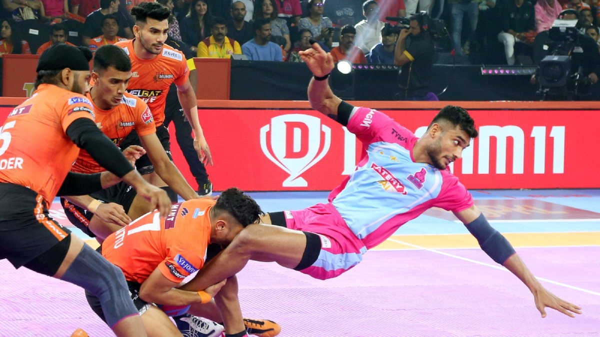 Arjun Deshwals Super 10 Leads Jaipur Pink Panthers Defeating U Mumba 41 31
