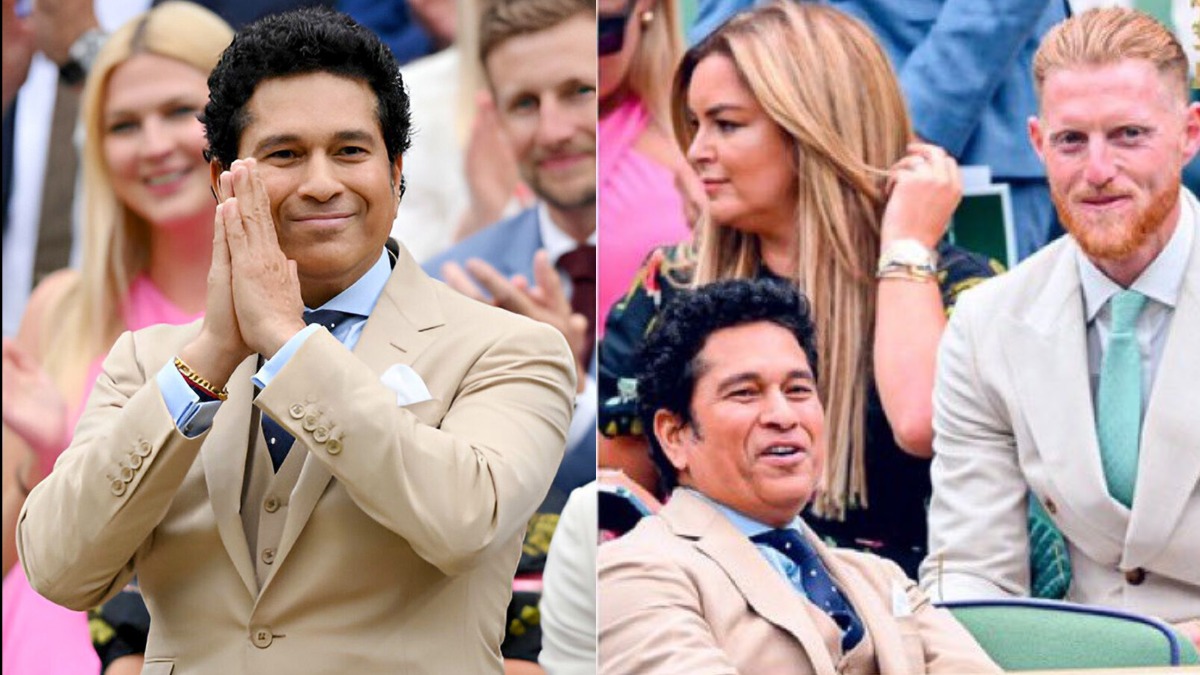 Wimbledon 2024 Sachin Tendulkar English Cricketers Attract Fans Attention At Centre Court
