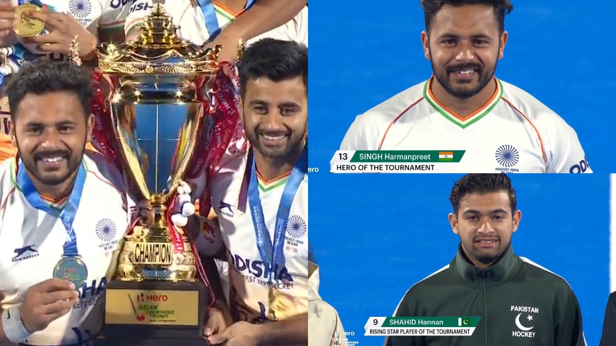 Asian Champions Trophy 2024 Award Ceremony Act Award Winners Player Of The Tournament Top Goalkeeper
