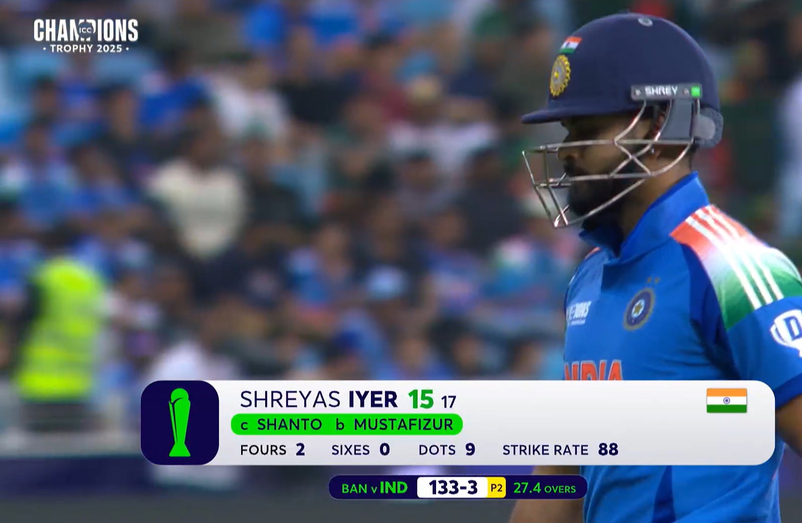 IND vs BAN Live, ग्रुप A: भारत ने अपना तीसरा विकेट खोया!