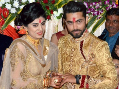 Celebratory Gunfire Shots In Ravindra Jadeja S Marriage Invite Trouble Mykhel celebratory gunfire shots in ravindra